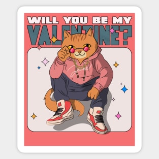 Will you be my valentine Sticker